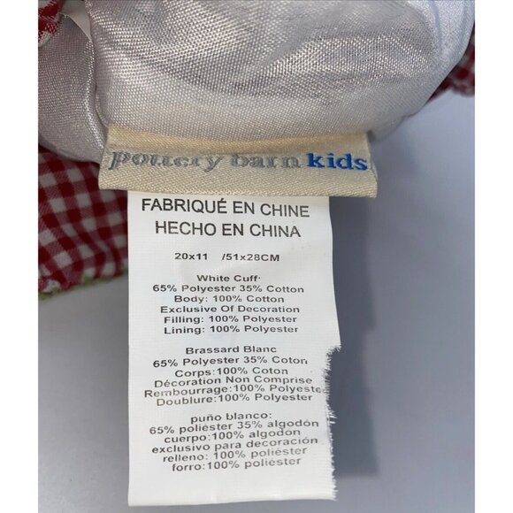 Pottery Barn Kids Christmas Stocking Red with White Stripes Holiday Quilted 2017 - Picture 10 of 12